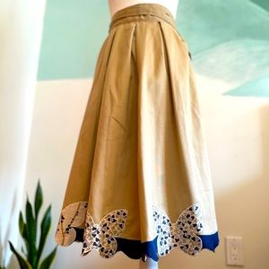 Vintage high waisted skirts with butterflies